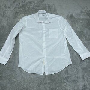 Calvin Klein White Active Performance Stretch Shirt Regular Fit L a0752